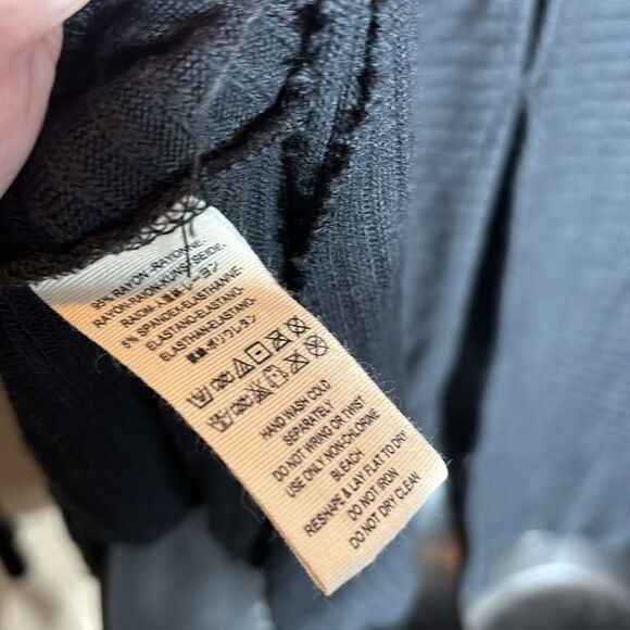 Free people we the free lover rib thermal split back top small black - Picture 4 of 6